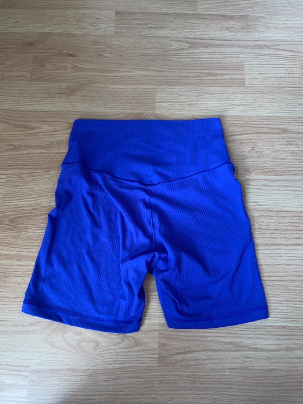 Offline by Aerie Purple Ribbed High Waisted Biker 5” Inseam Shorts Size Medium - Picture 5 of 7